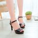 Women's Sandals 2025 New Style Thin Top Quality Heel Sexy Fashion Summer One-Strap Buckle Waterproof Platform Peep-Toe French_vogvips.com