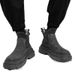 European Warm Series Men's Shoes Spring New Non-Slip Wear-Resistant Short High Top Height Increasing Versatile Black Work Martin_vogvips.com