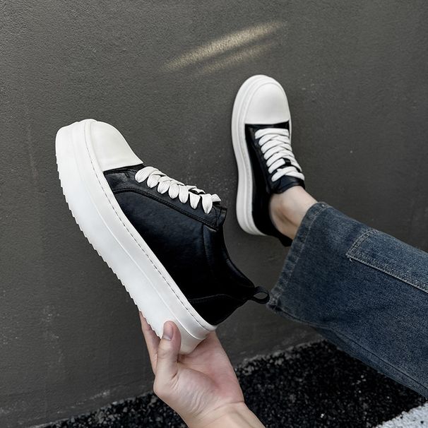 Height-increasing White Shoes Men's Breathable Low-top Shoes Men's Casual Board Shoes Men's Shoes_vogvips.com