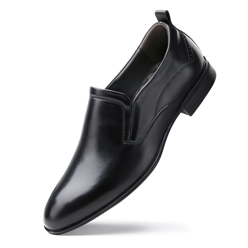 Men's Formal Plaid Leather Shoes Wind Cover Feet Casual Men's Shoes Pointed Wedding Shoes Large Size Shoes_vogvips.com