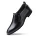 Men's Formal Plaid Leather Shoes Wind Cover Feet Casual Men's Shoes Pointed Wedding Shoes Large Size Shoes_vogvips.com