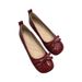 Square Toe Shallow Mouth Loafers 2025 Spring Summer New Korean Style Bowknot Single Women Flat Soft Sole Mary Jane Shoes_vogvips.com
