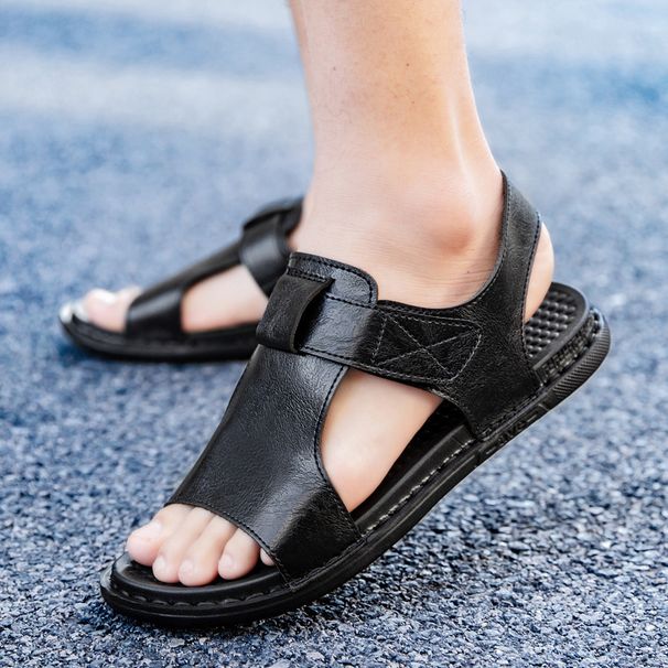 EVA's New Cross-border Men's Sandals Are Dual-purpose Summer, Suitable For Driving, Slip-on Leather Shoes, Trendy And_vogvips.com