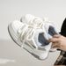 Crowd Casual Sneakers For Women In , New Autumn Thick Soles, Internet Famous Small White Shoes, College Style_vogvips.com