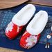 Slippers, Single Slippers/woolen Slippers, Hanfu Women's Embroidered Cloth Shoes, Fringed Cotton Slippers_vogvips.com