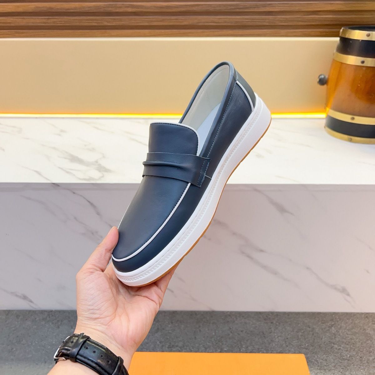 Cool Casual For Spring And Summer Breathable Luxury High-End Business Men's Leather Shoes Lazy Loafers_vogvips.com