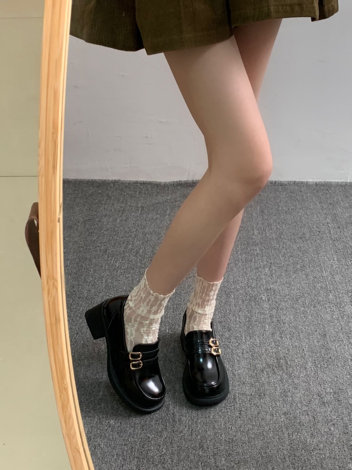 Small Leather Women's Spring 2025 New Arrival Low Heel Easiest For Match One Pedal Loafer Soft Bottom Work Clothing JK_vogvips.com