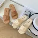 Women Double T Metal Buckle Slide Sandals Open Toe Flat Leather Slippers Multi Colors Daily Outdoor Walking Shoes_vogvips.com