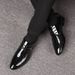 Sharp Pointed Leather Shoes, Popular Men's Shoes, Low Top Shoes, Glossy Surface_vogvips.com