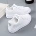 Korean Style Women's Casual Sneakers - Lightweight Breathable Low-Top Canvas Shoes With Floral Pattern, Non-Slip Rubber Sole For Daily Wear_vogvips.com