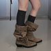 Retro Wasteland Tassel Riding Boots For Women Chunky Heel Over The Knee Slimming Slouch Mid Calf Spring_vogvips.com