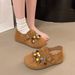 2025 Trendy Retro Tassel Beaded Shoes For Women Autumn New Fashion Versatile Lightweight Slip-On Flats_vogvips.com