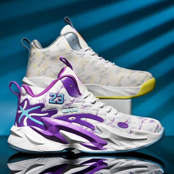 Basketball shoes men breathable, anti-slip, wear-resistant, shock-absorbent lightweight student Yuenyeong sports shoes_vogvips.com