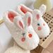 Fluffy For Women Winter Home Indoor Warm Slippers Soft Adorable Cute Rabbit Cartoon Couple Cotton Shoes_vogvips.com