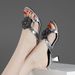 Stunning Outdoor Sandals For Women 2025 New Summer Super Popular High-End Fashion Rhinestone Square Toe Chunky Heel High_vogvips.com