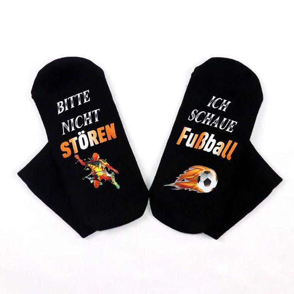 Leisure sports mid-tube cotton socks sole lettering socks_vogvips.com
