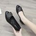 Low Cut Chunky Heel Women's Work Shoes Spring New Style Fashionable Mother Shoes Comfortable Design for Professional Settings_vogvips.com