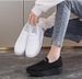 All Black Work Shoes Spring And Summer Long Stand Not Tired Feet Kitchen Small Black Shoes Platform Cake Rickety Shoes_vogvips.com