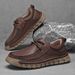 Men's With Lace Up, Genuine Leather, Loafers, Fashionable Handmade Casual Shoes, Men's Plus Size Leather Shoes_vogvips.com