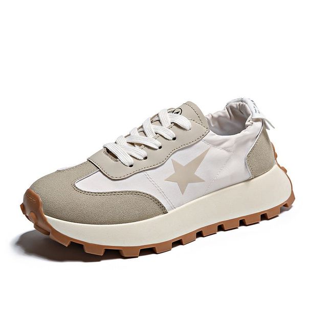 Ruoji 2023 New A-Gump Shoes Thick-soled Pink Stars All-match Casual Sports Waffle Shoes Daddy Shoes Women's Summer_vogvips.com