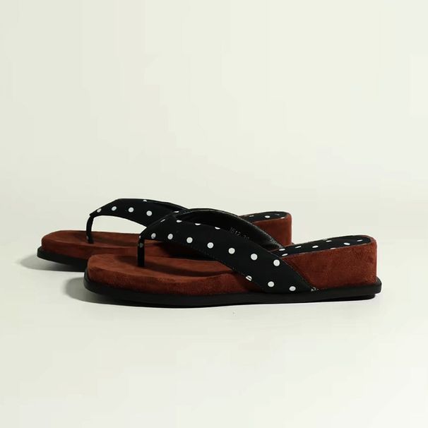 Wedge Heel Flip-flops With Hidden Heel – Fairy Shoes For Outdoor Wear – 2026 Summer Casual Vacation Platform Sandals_vogvips.com
