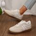 2025 Cross-Border Trade Large Size White Sneakers For Women Retro Casual Versatile Fashion Round Toe Sports Running Flat_vogvips.com