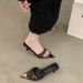 Women's Size 34 Leopard Print Sexy High Heeled Sandals, Plus Size, Pointed Toe, Stiletto Heel, Suitable For Wearing With Skirts._vogvips.com