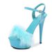 Fashionable And Stylish Contrast Color Platform High Heel Party Sandals_vogvips.com
