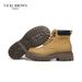 VICKI BROWN Men's Genuine Leather Platform Combat Boots, Soft Padded Insole Comfort Non-Slip Lug Sole Casual Outdoor Ankle Work Boot_vogvips.com