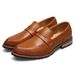 Euro Step 2025 Trendy Spring New Versatile Red Men's Casual British Slip-On Leather Shoes Men_vogvips.com