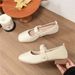 Foreign Trade Thick Heel Not Tired Feet Pearl Fashion Shoes Spring And Autumn Women's Shoes Bow One Pedal Single Shoes_vogvips.com
