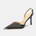 French Style Pointed High Heels With Dress Genuine Leather Silver Stiletto Shallow Mouth Single Shoes Breathable Hollow_vogvips.com