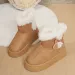 2025 Free Shipping Designer Winter New Snow Cotton Boots For Women, Bottom Butterfly Knot, Casual Thick Veet, Warm And_vogvips.com