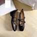 Women's Shoes Soft Leather Handmade Single Shoes For Women New Square Toe Cross Strap Mary Jane Shoes Retro Style Shallow Mouth Single Shoes_vogvips.com