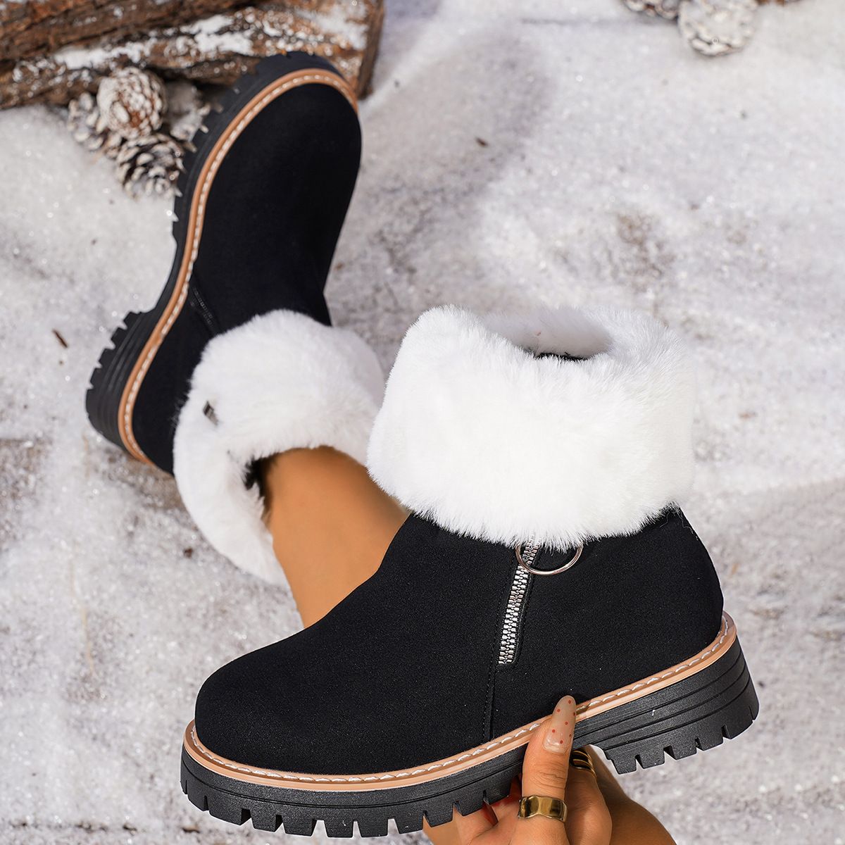 Large Size Snow Boots For Women In Winter 2025, New Velvet Women's Shoes, Warm Boots, Cotton Shoes For Women_vogvips.com