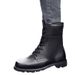 European Warm Series Leather Outdoor Hiking Waterproof Work Men's Martin Zipper Cotton Shoes High-top Wool Snow Boots_vogvips.com