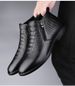 Men's Shoes Casual Leather Shoes Men's Soft-soled Lazy Shoes Warm Fleece Short Boots Medium Help Tooling Shoes Martin Boots_vogvips.com
