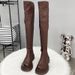 Knee High Riding Boots With Chunky Heel And Round Toe Stylish Winter Boots Fashionable Tall Boots High Heel Slim Fit Riding Boots Versatile Long Boots_vogvips.com