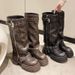 NEW Autumn Winter Flats Heel Women Long High Quality Leather Ladies Knight Casual Knee-high Boots Dh5367242_vogvips.com