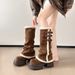 2025 Winter New Arrival Thick Soled Fleece-lined Thick Round Toe Snow Boots_vogvips.com