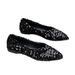 Women's Sequins 2025 Pointed Shallow Mouth Single Shoe Flat Bottom Casual Women's Shoes Big Size Bright Color Highlights_vogvips.com