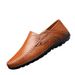 Doudou Men's Shoes Winter British Style Black Business Men's Casual Leather Shoes Lazy Slip-on Driving Soft Bottom Trendy Shoes_vogvips.com