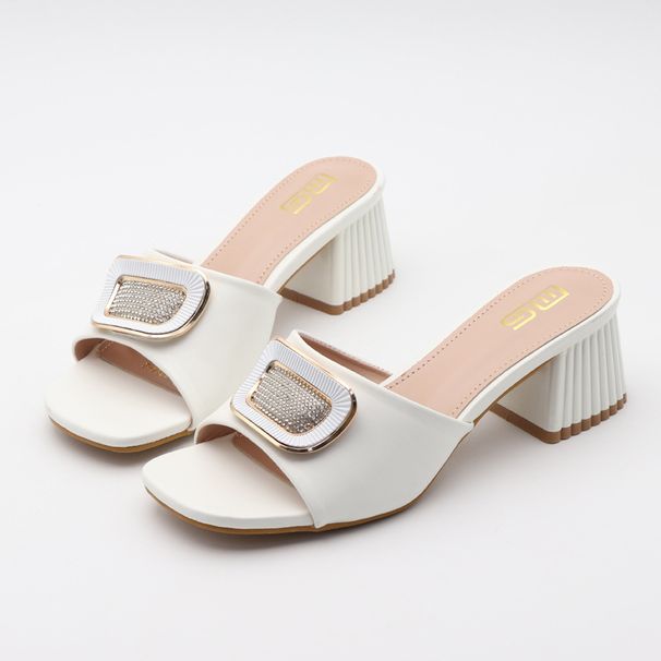 Heel Sandals Summer New Open Toe Fashion One Strap Large Size High Heels Sexy Versatile Rhinestone Black Sandals Women Sandals_vogvips.com