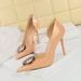 638-K61 European And American Style Sexy Nightclub Stiletto High-heeled Shiny Patent Leather Side Cutout Metal_vogvips.com