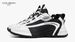 Men's Two-Tone Leather Chunky Platform Sneakers, Soft Pigskin Sponge Insole Breathable Mesh Interior Non-Slip Rubber Outsole Daily Casual Footwear_vogvips.com