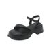 Platform Sandals Women's Summer New Green White Roman Shoes With Beach Shoes Small Size Girls Wear Sandals_vogvips.com
