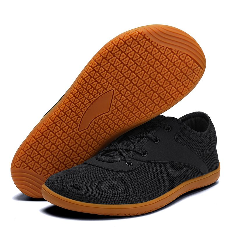 Wide Toe Shoes Soft Sole Barefoot Shoes Loose And Comfortable Sports Fitness Weightlifting Shoes Breathable Non Slip Casual Flying Woven Shoes_vogvips.com