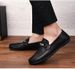 Round Head Men's Casual Shallow Mouth Foot Loafers Rubber Sole Anti-skid Work_vogvips.com