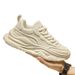 Men's Embossed Mesh Chunky Platform Sneakers Breathable Lace Up Non Slip Fashion Street Walking Casual Trainers_vogvips.com