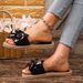 Women's Fashionable Non-Slip Wear-Resistant College Vacation Beach Style Bright Diamond Flower Flat Heel Flip Flops_vogvips.com